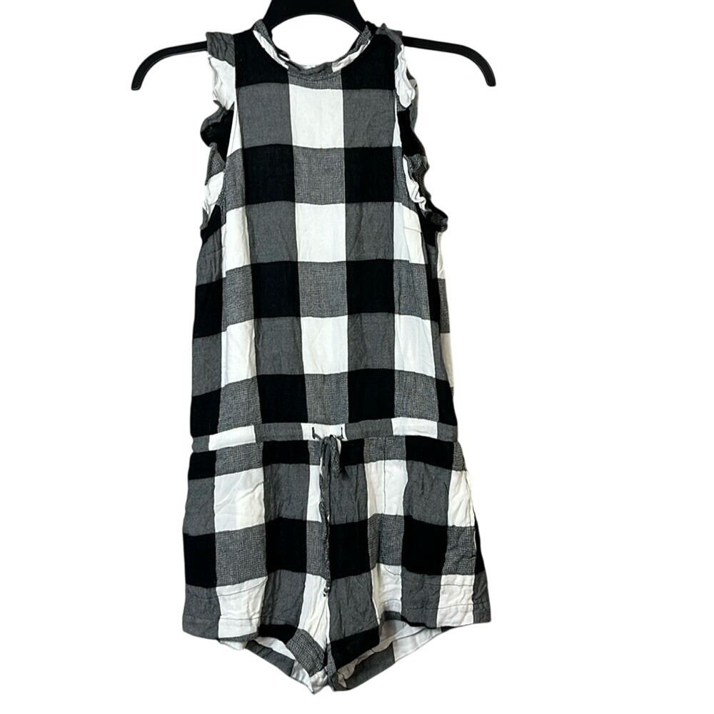 Cloth & Stone By Anthropologie  Womens Romper Sleeveless Black White Size‎ Small